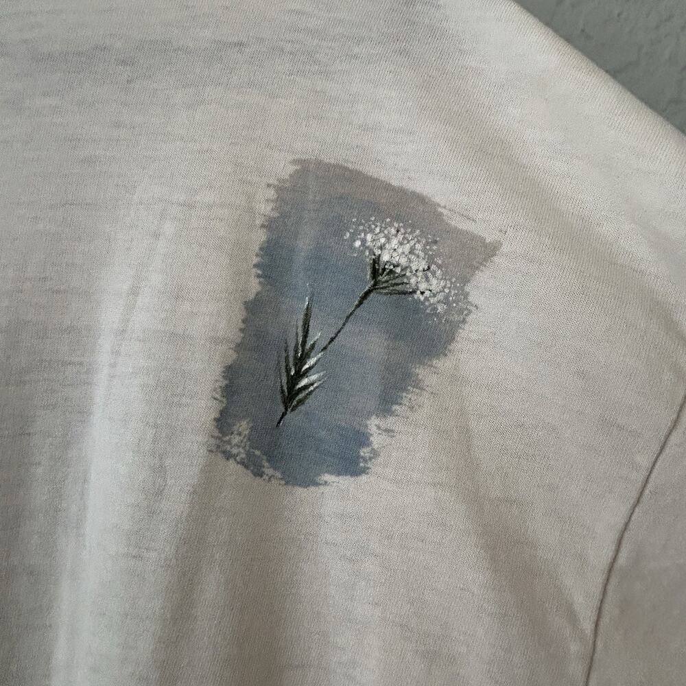 Vintage Russell T Shirt XXL USA Single Stitch Thin Cottage Core Boho Nature - Picture 13 of 15